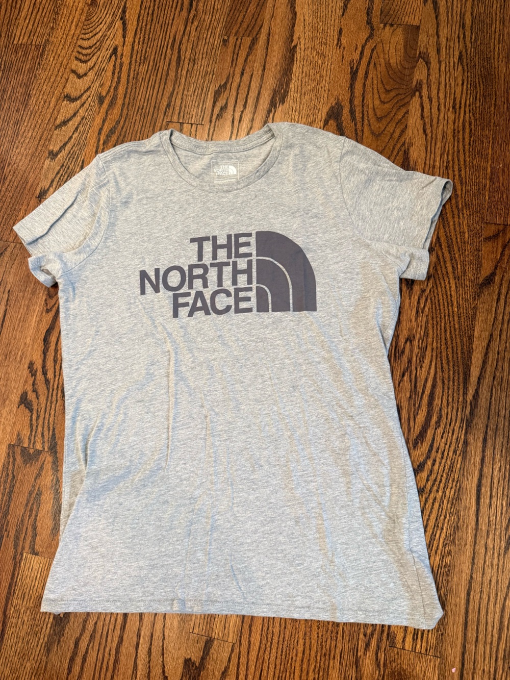 The North Face Light Gray Short Sleeve Logo Tee
